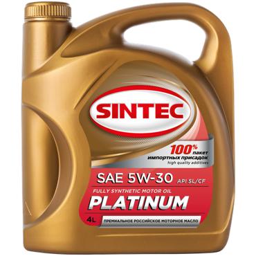 Синтетическое моторное масло SINTEC Platinum 5W-30 SLCf 4 л 1 шт 3000₽