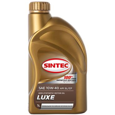 Синтетическое моторное масло SINTEC LUXE 10W-40 API SLCF 1 л 1 шт 630₽