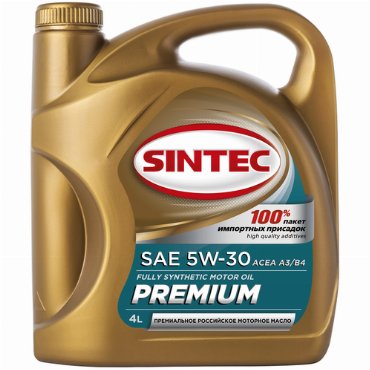 Масло моторное SINTEC PREMIUM 9000 5W30 A3B4 4л 2739₽