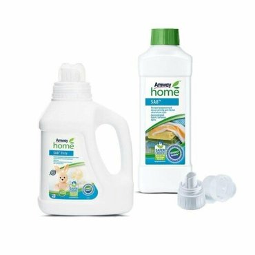 Набор для стирки Amway SA8 Концентрированное жидкое средство для детского белья кондиционер Альпийские луга мерный колпачок 2л 4800₽