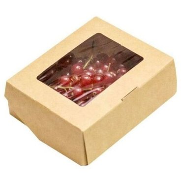 Коробка ECO TABOX 300 100х80х35мм с окном крафт 50штуп 1167893 624₽