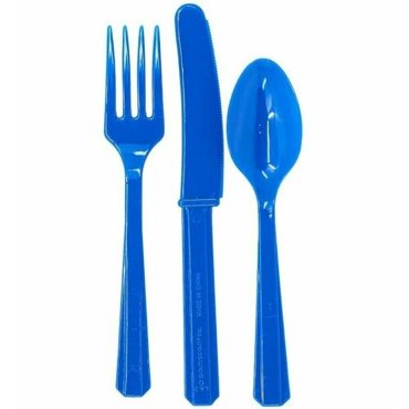 Одноразовая посуда для праздника Весёлая затея Столовые приборы Br Royal Blue 24шт 282₽