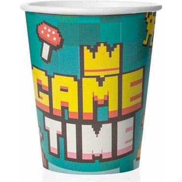 Стаканы одноразовые бумажные для праздника 250 мл Game Time Пиксели 6 шт 315₽