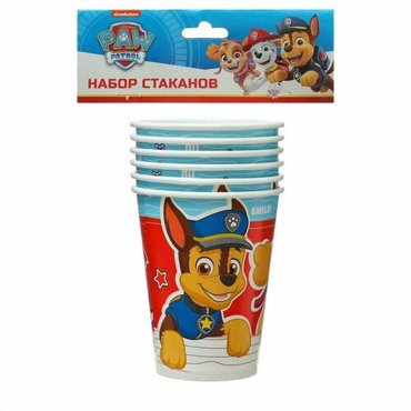 Стаканы Щенячий патруль бумажные 250 мл 6 штук 270₽