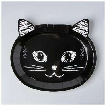 Тарелка бумажная Котики фигурная 23 см набор 6 шт 330₽