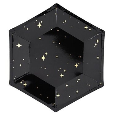 Тарелки Black Gold Искры 20см 6шт 310₽