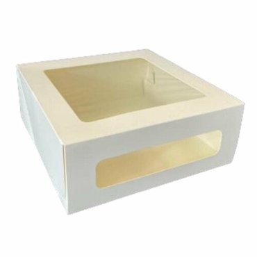 Упаковка бум Cake Window White 220х220х100мм белая90штуп 9537₽