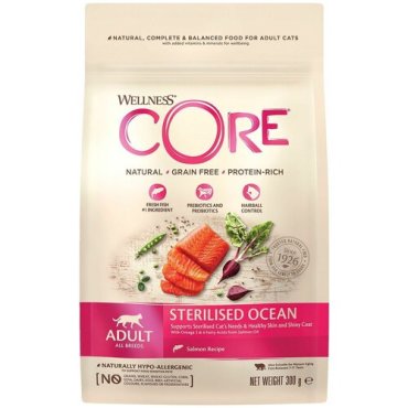 CORE корм из лосося для стерилизованных кошек и кастрированных котов 300 г 599₽