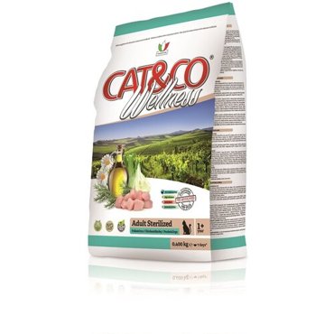 Wellness CatCo Adult Sterilized корм для взрослых стерилизованных кошек Курица и ячмень 400 г 517₽