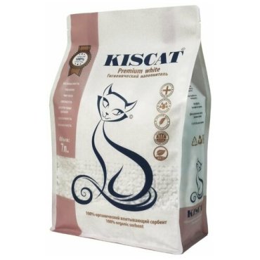 KISCAT Premium White Classic 7л наполнитель полигелевый пакет 990₽