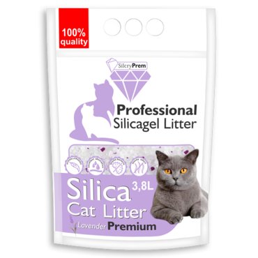 Cиликагелевый наполнитель для кошачьих туалетов SilcryPrem Lavender 38л - Лаванда 410₽