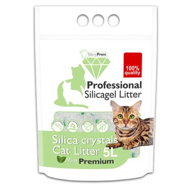 Наполнитель для кошачьего туалета Силикагелевый с ароматом мяты SilcryPrem Mint 5 л 660₽