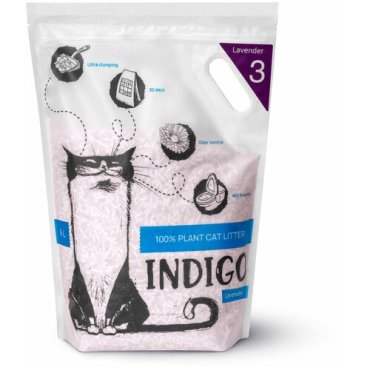 Наполнитель INDIGO комкующийся растительный Лаванда 24л Indigo нап Индиго Лаванда 24л 2820₽