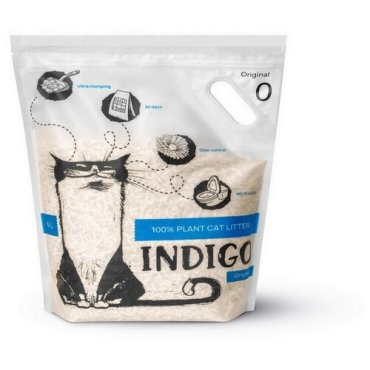 Indigo Индиго Indigo растительный наполнитель для кошачьего туалета Ориджинал без ароматизатора 12л Арт4630061030058 1136₽
