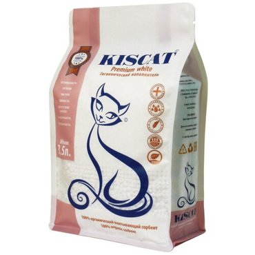 KISCAT Premium White Classic 35л наполнитель полигелевый пакет 708₽