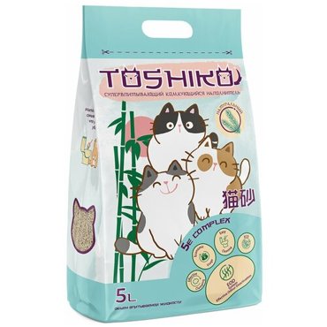 Комкующийся древесный наполнитель Toshiko натуральный без запаха 19 кг 5 л 603₽