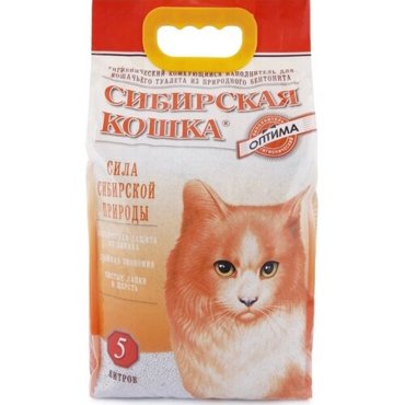 Сибирская Кошка Наполнитель Оптима 5л комкующийся 1140₽