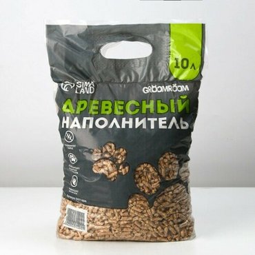 Наполнитель для кошачьего туалета древесный 10л 262₽
