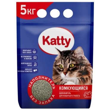 Наполнитель Katy для кошачьего туалета 1 упаковка 5кг 410₽