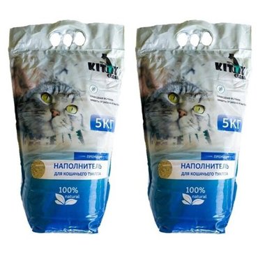 Наполнитель для кошачьего туалета комкующийся KITTY CLEAN премиум 2х5 кг 588₽