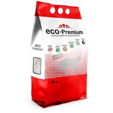Наполнитель ECO Premium древесный комкующийся с ароматом персика 76 кг20 л 535₽