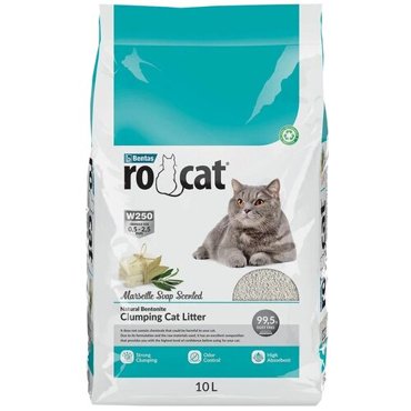 Наполнитель глиняный для кошачьего туалета Ro Cat Marseille Soap Марсельское мыло без пыли комкующийся 85 кг 10 л 1499₽