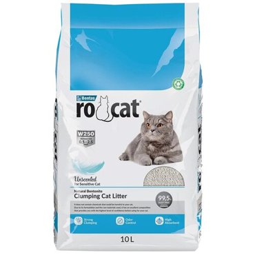 Наполнитель глиняный для кошачьего туалета Ro Cat Натуральный без пыли комкующийся 85 кг 10 л 1305₽