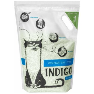 Indigo Индиго Indigo растительный наполнитель для кошачьего туалета Ориджинал без ароматизатора 12л Арт4630061030058 1892₽