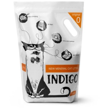 Наполнитель Indigo Original 0 для кошек комкующийся бентонитовый смываемый для кошачьего туалета 4кг 575₽