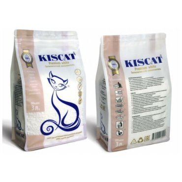 Kiscat Premium White наполнитель полигелевый 3л 587₽