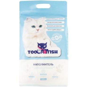 Акция Наполнитель силикагелевый колотый TooCattish 48 л 2 кг набор игрушек в подарок 649₽