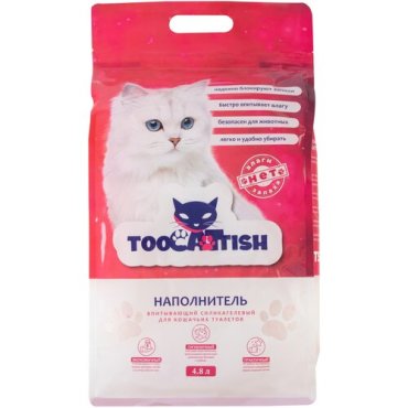 Наполнитель силикагелевый колотый TooCattish 48 л 2 кг 649₽