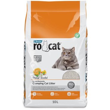 RO CAT ORANGE наполнитель комкующийся для туалета кошек с ароматом апельсина 10 л 857₽