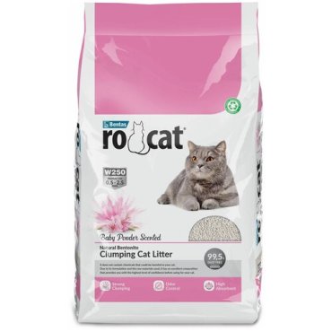 Ro Cat комкующийся наполнитель без пыли с ароматом детской присыпки пакет 425 кг 1087₽