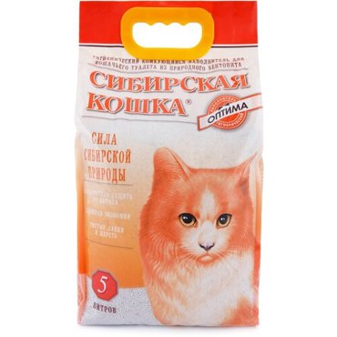 Сибирская Кошка Наполнитель Оптима 5л комкующийся 629₽