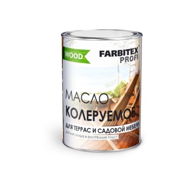 Масло для дерева масло для террас и садовой мебели FARBITEX профи WOOD Бесцветный 045 л 672₽