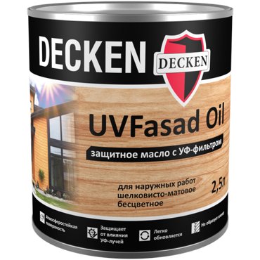 Защитное масло с УФ-фильтром Decken UVFasad Oil 3200₽