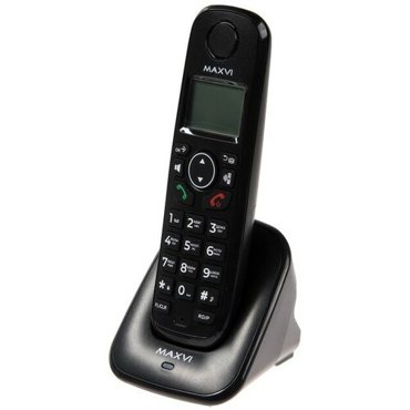 Радиотелефон DECT Maxvi GA-01 Caller ID интерком спикерофон АОН конференц-связь черный 2950₽