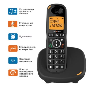 Радиотелефон teXet TX-D8905A черный 3320₽