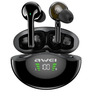 Awei T12P Беспроводные наушники TWS Наушники с двойным динамическим драйвером Bluet 2490₽