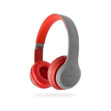 Беспроводные Bluetooth-наушники полноразмерные NICE DEVICE TM-028F серые с красным 1010₽