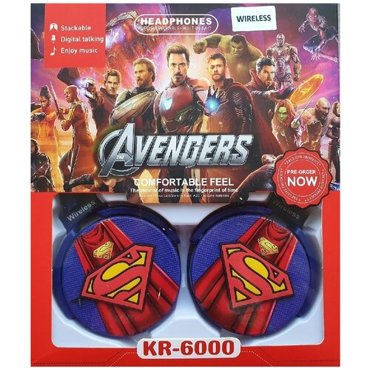 Беспроводные детские наушники Stereo Sound KR-6000 Avengers Superman 1950₽