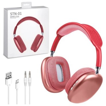 Беспроводные накладные Bluetooth наушники STN-01 с поддержкой micro SD AUX Красный 2250₽