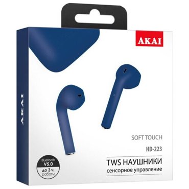 Беспроводные наушники AKAI HD-223 light blue 790₽