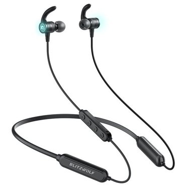 Беспроводные наушники BlitzWolf BW-FLB1 Neck Hanging Bluetooth Game Earphone Black 4250₽