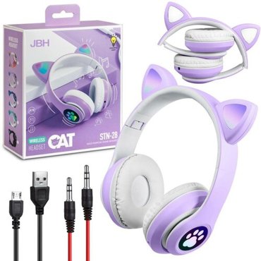 Беспроводные наушники CAT Bluetooth наушники с кошачьими светящимися ушками для детей и взрослых Светящиеся большие наушники 1299₽