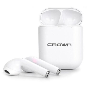 Гарнитура Crown CMTWS-5005 green Bluetooth 50 батарея в чехле 400мАч батарея в наушниках 40мАч 835₽