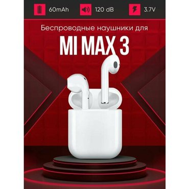 Беспроводные наушники для телефона mi max 3 Полностью совместимые наушники со смартфоном mi max 3 i9S-TWS 37V 60mAh 1290₽