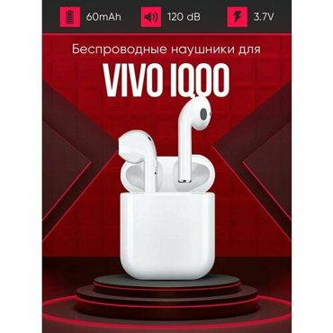 Беспроводные наушники для телефона vivo iqoo Полностью совместимые наушники со смартфоном виво iqoo i9S-TWS 37V 60mAh 1290₽