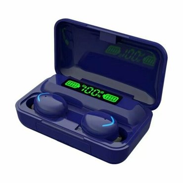 Беспроводные наушники с PowerBank темно-синие с микрофоном и голосовым помощником 2877₽